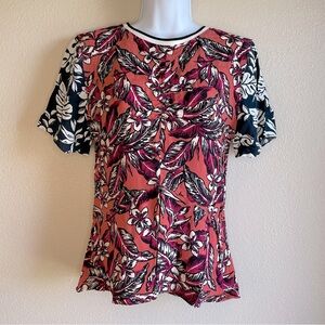 (NWT!) Zara Woman Color Block Floral Top